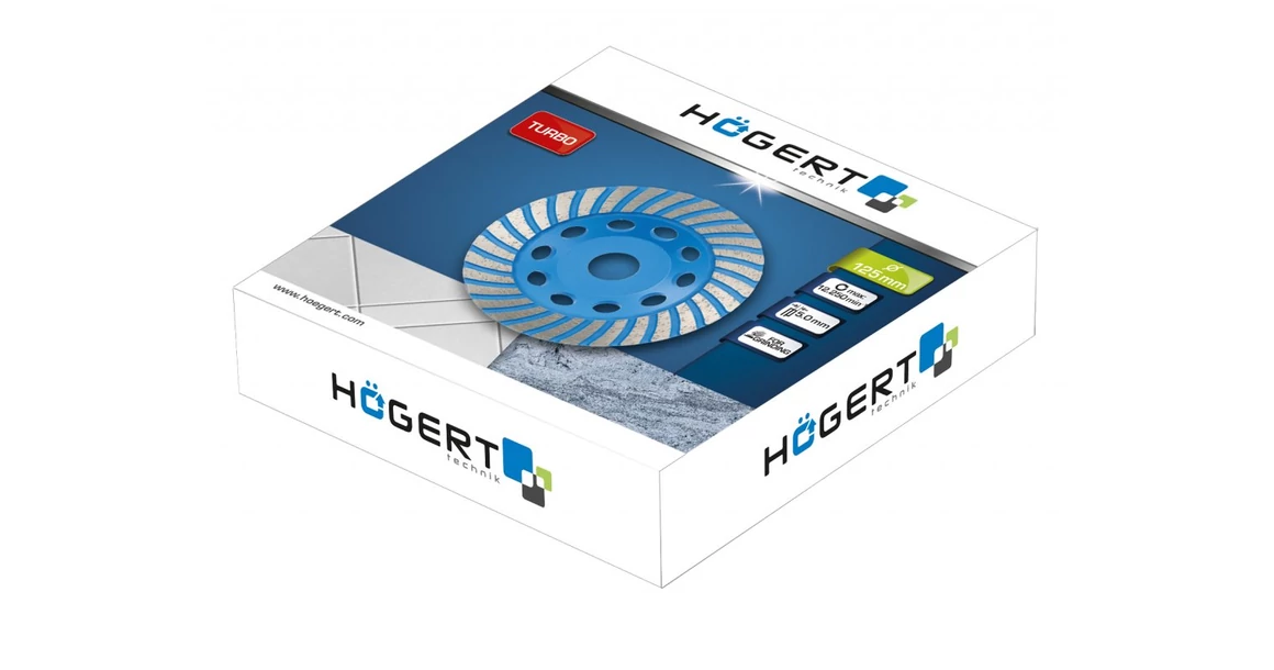 Kép 2/2 - Szerszám Högert Vágókorong, gyémánt, 125*5mm, betonhoz