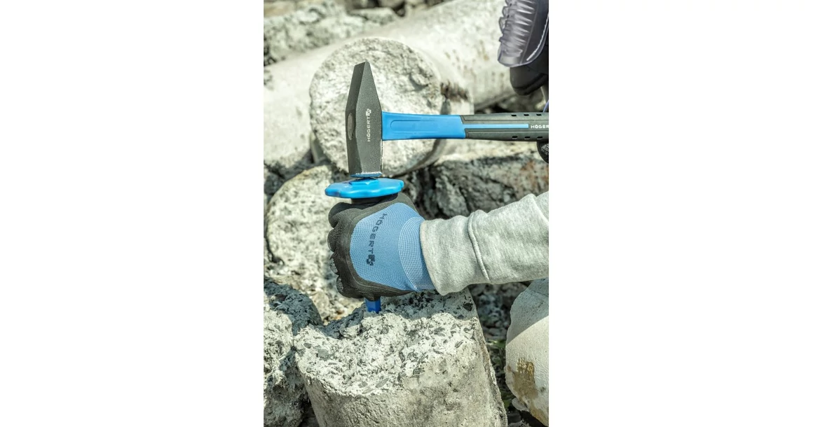 Kép 2/3 - Szerszám Högert Kézi véső, 255mm, CrV, lapos, kézvédős markolattal