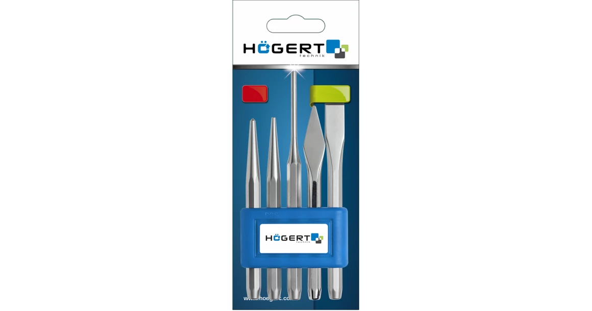 Kép 2/2 - Szerszám Högert Kézi véső szett,  5db-os, CrV