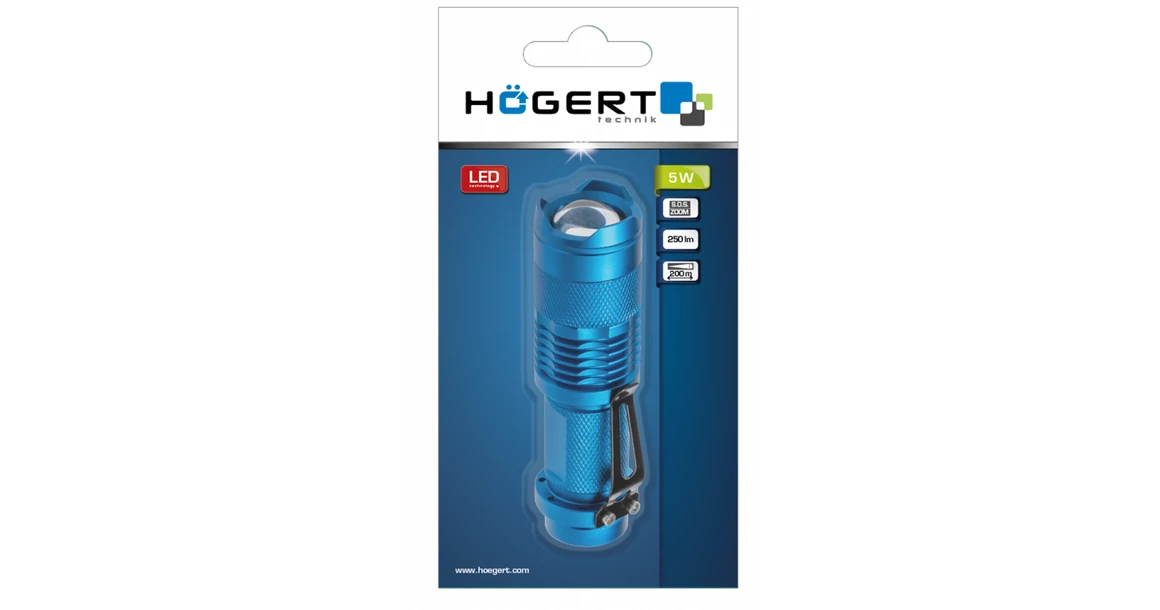 Kép 2/2 - Szerszám Högert Lámpa 5W, elemes /1xAAA/, nem tartozék, alumínium