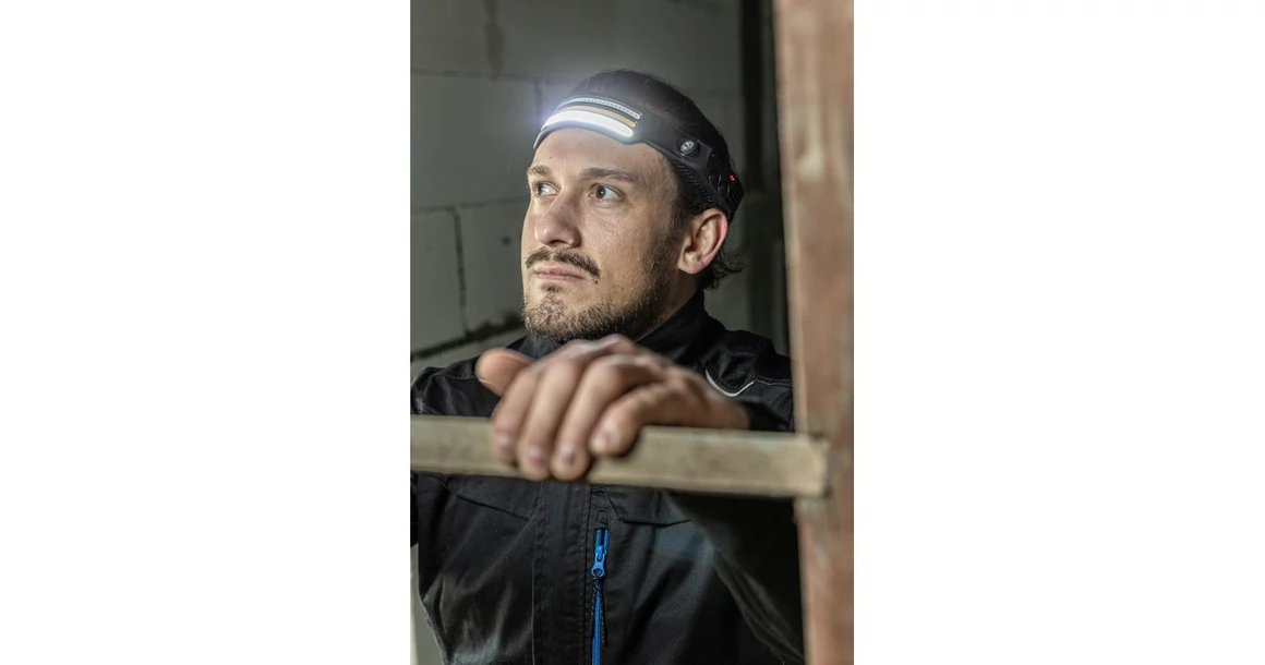 Kép 3/4 - Szerszám Högert Lámpa, LED COB, fejlámpa, 600lm, akku Li-Ion 3,7V 1200mAh, 10 üzemmód
