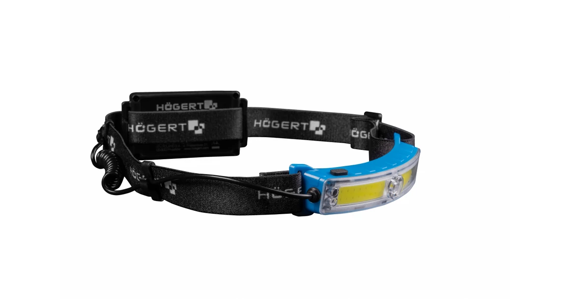 Kép 2/5 - Szerszám Högert Lámpa, LED COB XPG, fejlámpa, 380lm, akku Li-Ion 3,7V 1200mAh, 6 üzemmód