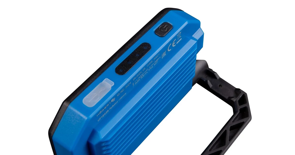 Kép 4/4 - Szerszám Högert Lámpa, LED, munkalámpa, 500lm, IPX4-IK07, akku Li-Ion 3,7V 2000mAh,