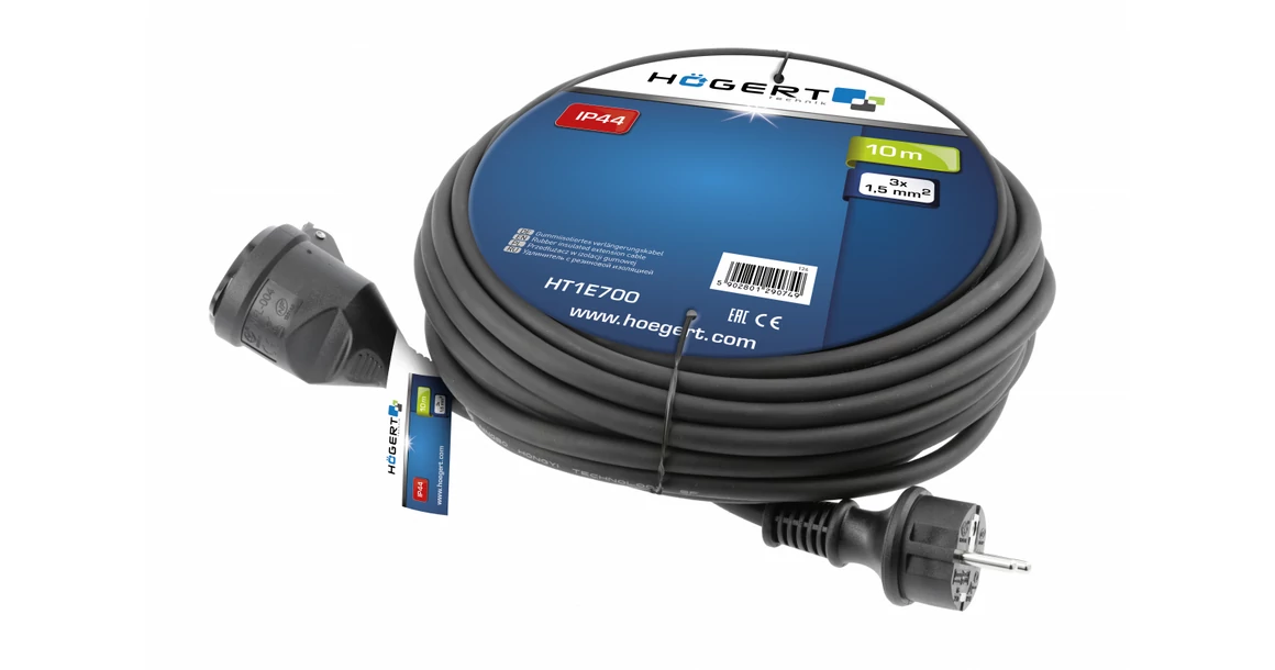 Kép 2/2 - Szerszám Högert Hosszabbító,  20m, IP44, max 4000W