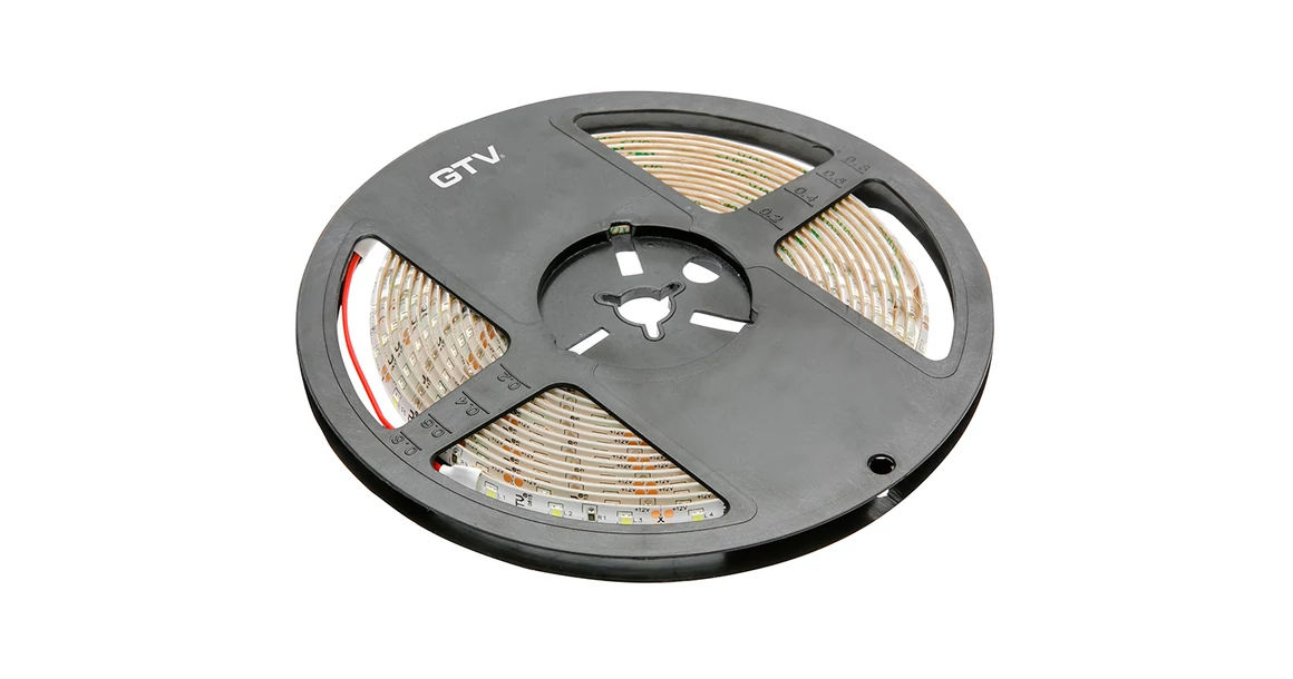 Kép 1/2 - LED szalag 2835, 600 LED/5 fm, semleges fehér, 12W/fm,  60W/5fm , 10mm , 5fm/tekercs, 12V, IP20, 1600lm/m