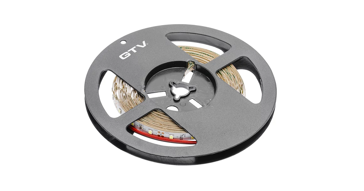 Kép 1/2 - LED szalag 2835, 600 LED/5 fm, meleg fehér,  6,6W/fm,  33W/5fm , 5mm , 5fm/tekercs, 12V, IP20, 750lm/m