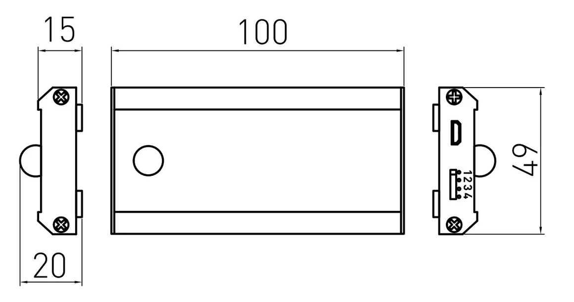 Kép 3/3 - LED Lámpatest, COMA, semleges fehér, 100*49mm, tölthető, 50lm, 1W, érintés mentes kapcsolóval