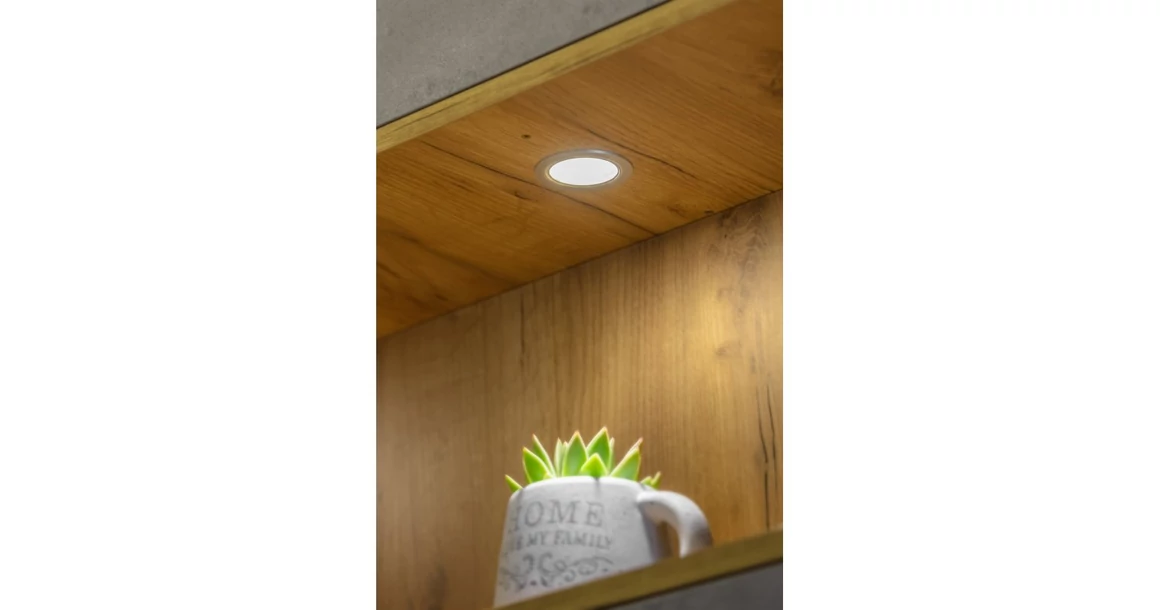 Kép 4/5 - LED Lámpatest, VASCO, meleg fehér, 64mm, felületre szerelhető / süllyesztett, 12V, 130lm, 1,7W, kábellel, csatlakozóval