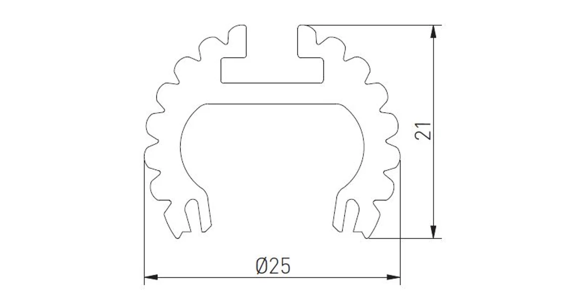 Kép 5/8 - LED profilhoz, függesztő 1,5fm, acél