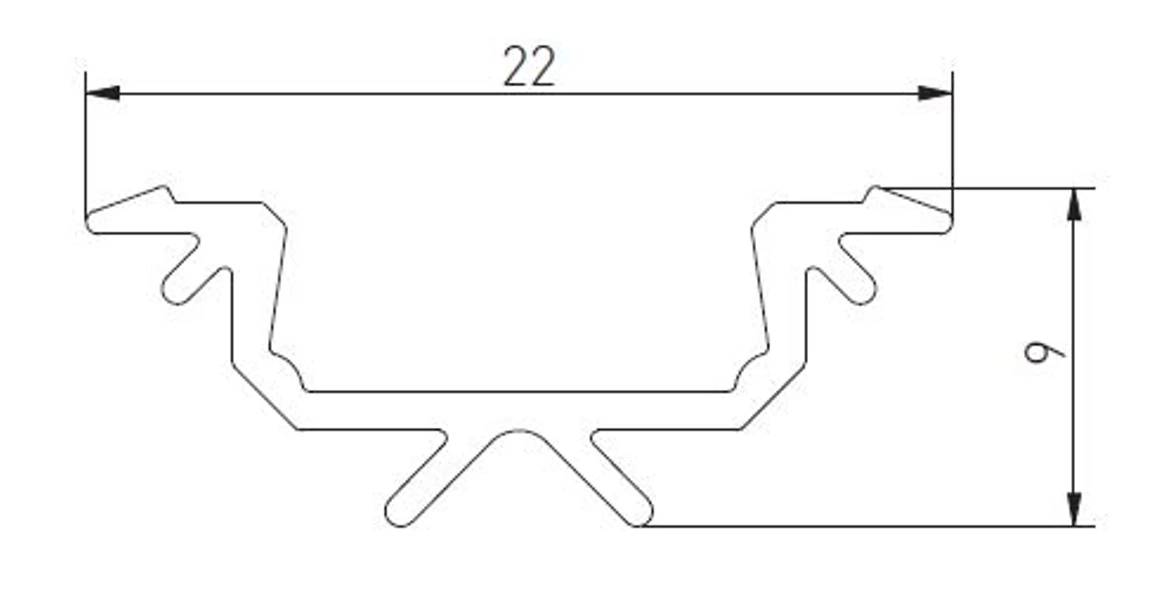 Kép 2/6 - LED profil, csavarozható, GLAXKT sarokprofil, 2fm, alu elox