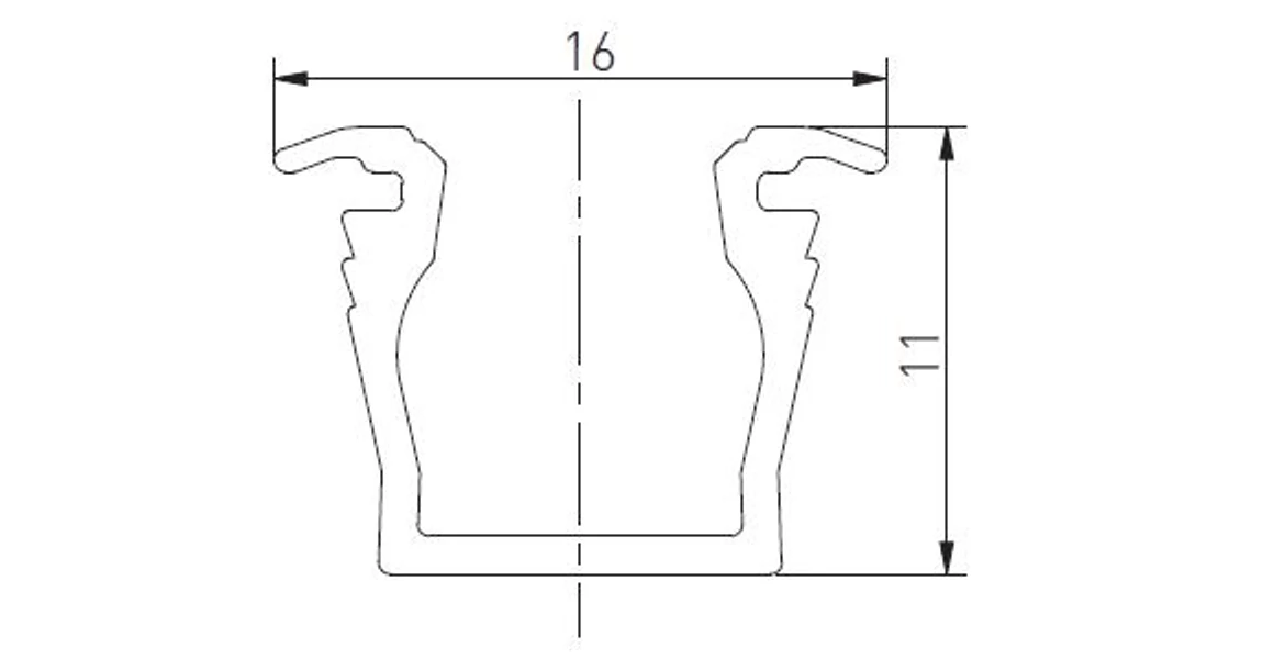 Kép 2/6 - LED profil, bemarható, GLAXMIC, 2m, alu elox