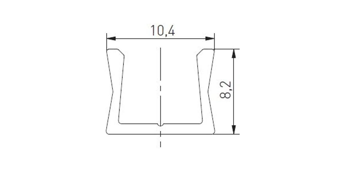 Kép 2/5 - LED profil, csavarozható, GLAXMICNK, 2m, alu elox