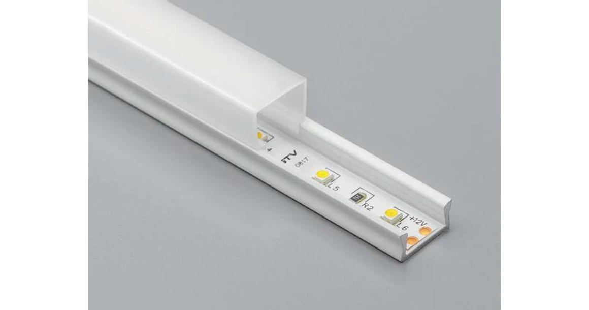 Kép 2/3 - LED Profil takaró, opál, GLAXM, 2fm, négyszög alakú