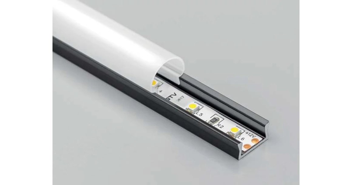 Kép 2/3 - LED Profil takaró, opál, GLAXM, 2fm, félgömb alakú