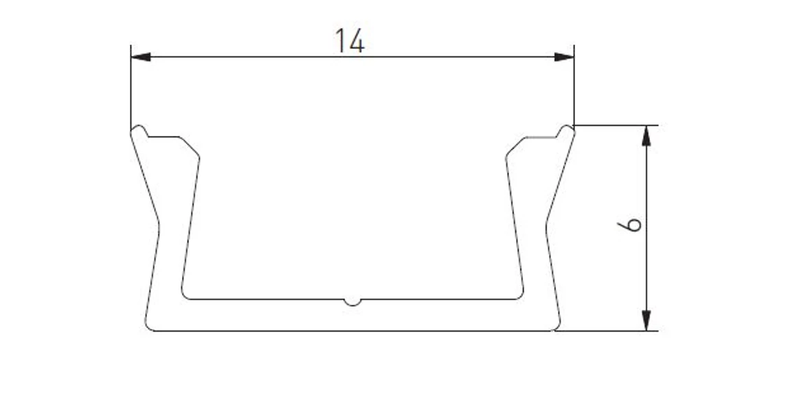 Kép 2/7 - LED profil, csavarozható, GLAXMNK, 2fm, alu elox