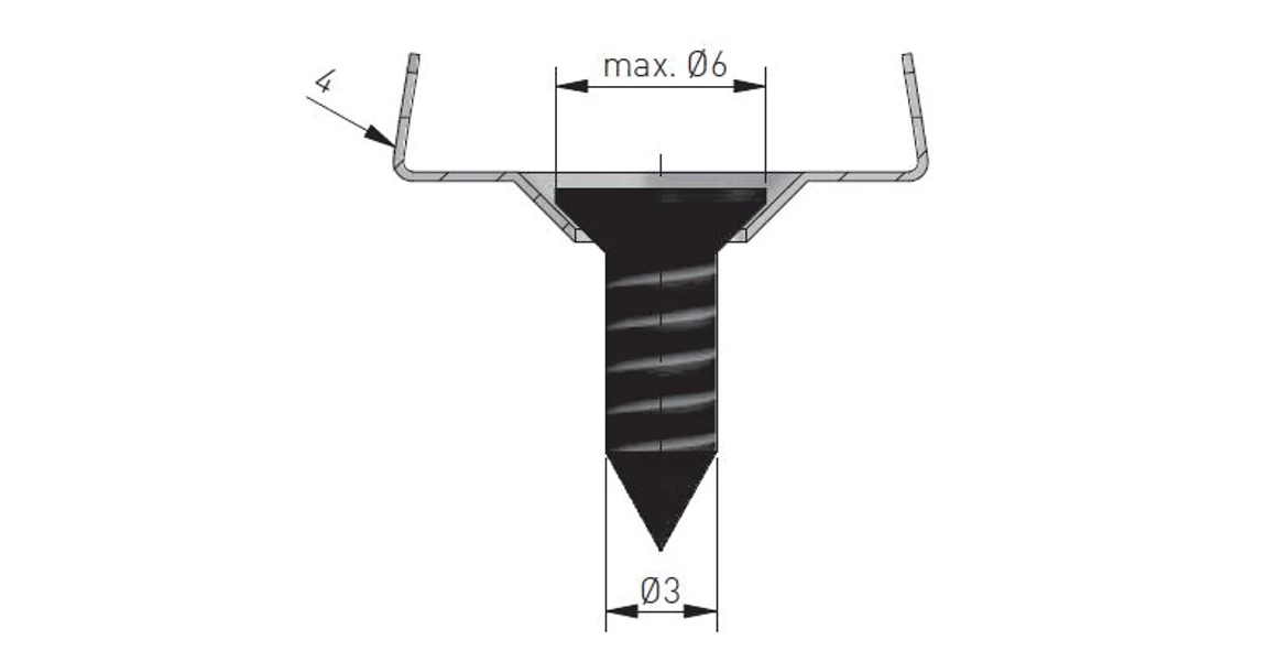 Kép 4/7 - LED profil, csavarozható, GLAXMNK, 2fm, alu elox