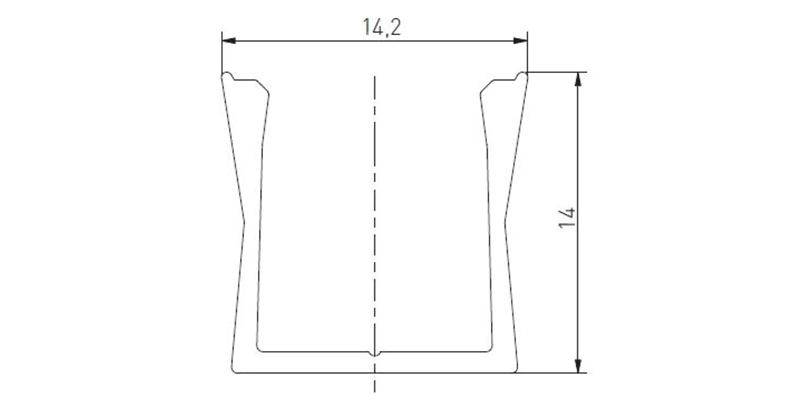 Kép 2/6 - LED profil, csavarozható, GLAXMNKW, 2fm, alu elox