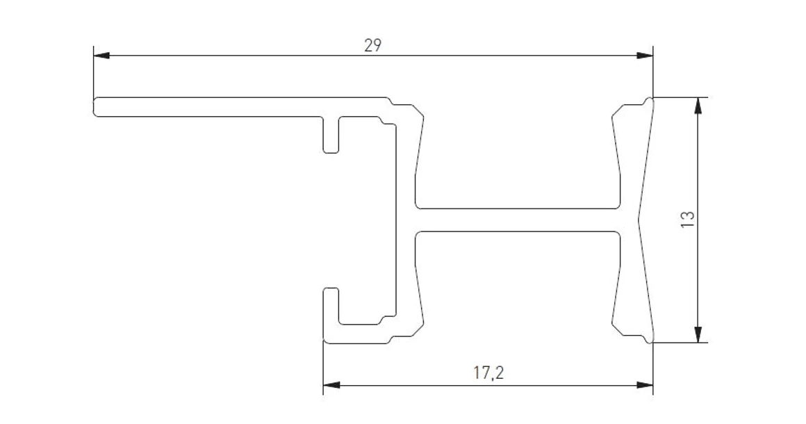 Kép 2/6 - LED profil, élre rögzíthető GLAXMPK, 2m, alu elox