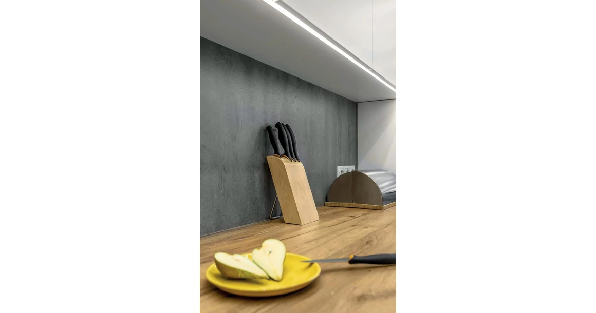 Kép 6/6 - LED Profil végzáró, GLAXMW mini, magas, bemarható, 10 db/csomag, szürke