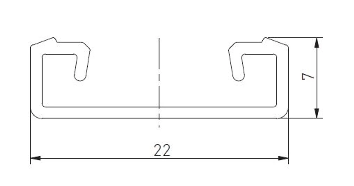 Kép 2/5 - LED profil, csavarozható, GLAXNK, 2m, alu elox
