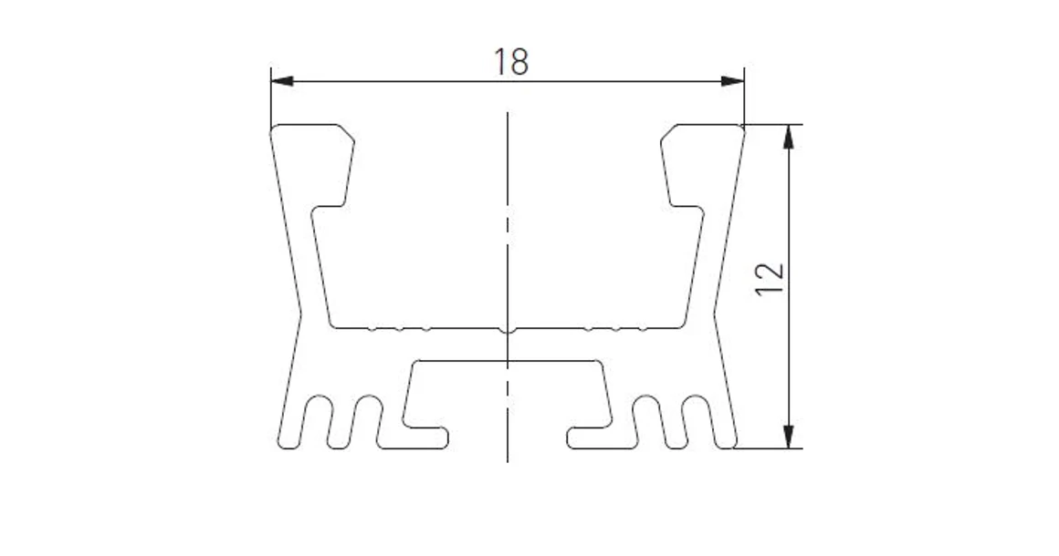 Kép 2/9 - LED profil, csavarozható, GLAXRAD, 2fm, alu elox