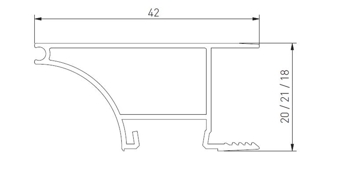 Kép 2/6 - LED GLAXWN profilhoz, ütköző gumi szalag, 10fm, fekete