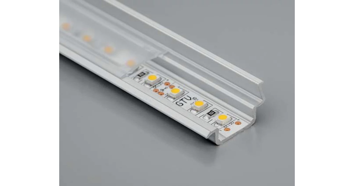 Kép 5/6 - LED profil, bemarható, GLAXPKT döntött profil, 2fm, alu elox