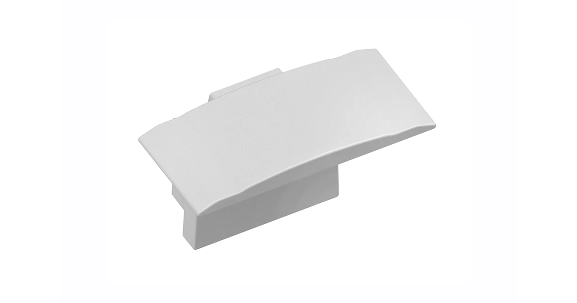 Kép 1/6 - LED Profil végzáró, GLAXMW mini, magas, bemarható, 10 db/csomag, szürke