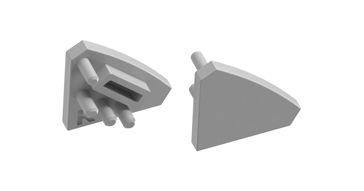 Kép 1/4 - LED Profil végzáró, GLANKKT-hez, 10 db/csomag, szürke