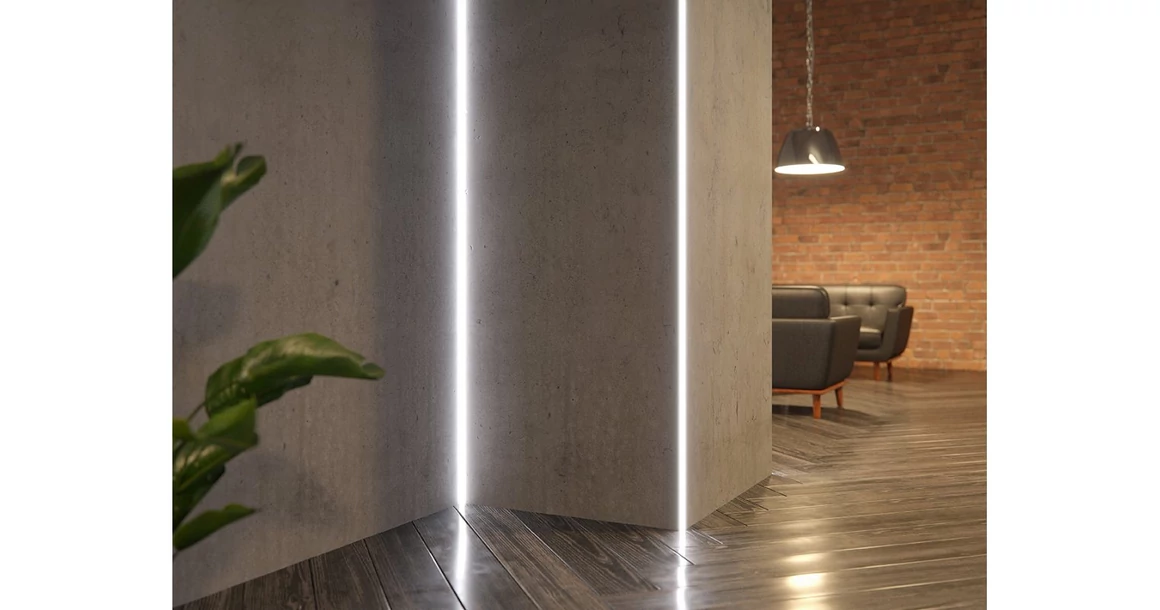 Kép 4/6 - LED Profil gipszkartonhoz, GLAXGKZK, 3fm, alu elox