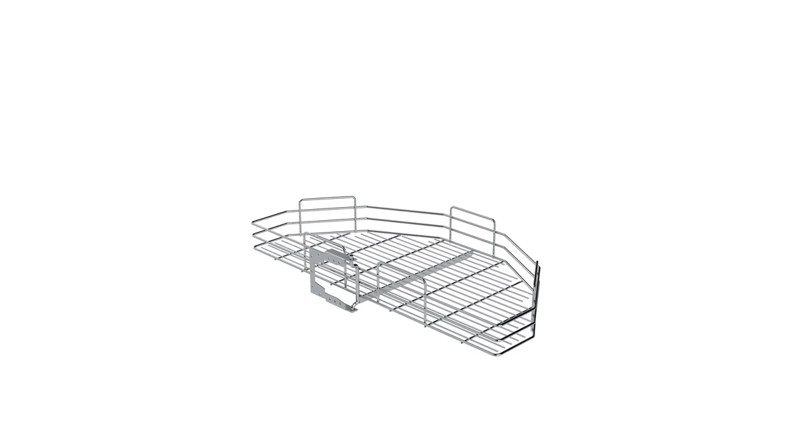 Kép 1/2 - Konyhai fémrács, sarokszekrénybe, félkör kosár, 660mm átmérő, 400mm ajtókhoz, SIGE Green Line 070