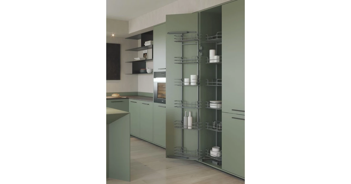 Kép 2/2 - Konyhai fémrács, kamravasalat, 600mm, antracit, csillapított záródás, 12 kosár SIGE, Green Line 230A