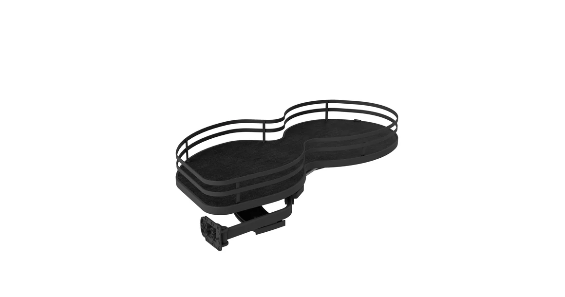 Kép 1/3 - Konyhai fémrács, sarokszekrénybe, balos, Nuvola vesetál, antracit,  900mm, 500mm ajtó szélesség, Sige Infinity Plus 371