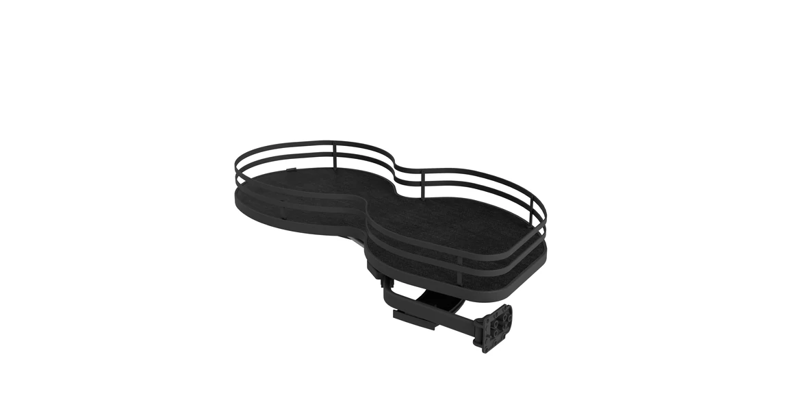 Kép 1/3 - Konyhai fémrács, sarokszekrénybe, jobbos, Nuvola vesetál, antracit, 1000mm, 600mm ajtó szélesség, Sige Infinity Plus 371