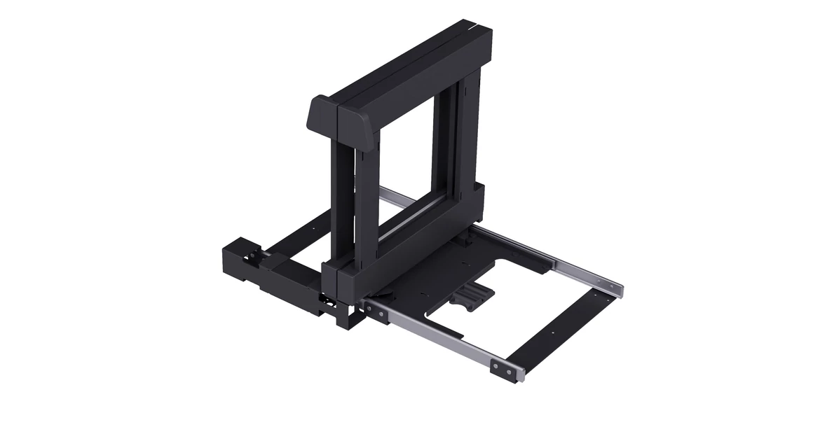 Kép 4/4 - Konyhai fémrács, sarokszekrénybe, teljes kihúzás, csillapított záródás, antracit, univerzális, 1200mm, 600mm ajtó szélesség, Sige Infinity Line 340