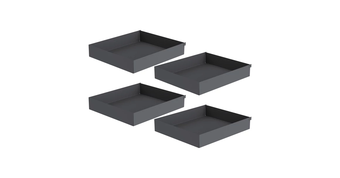 Kép 5/5 - Konyhai fémrács, sarokszekrénybe, teljes kihúzás, csillapított záródás, antracit, univerzális, 1000mm, 500mm ajtó szélesség, Sige PRO LINE 340