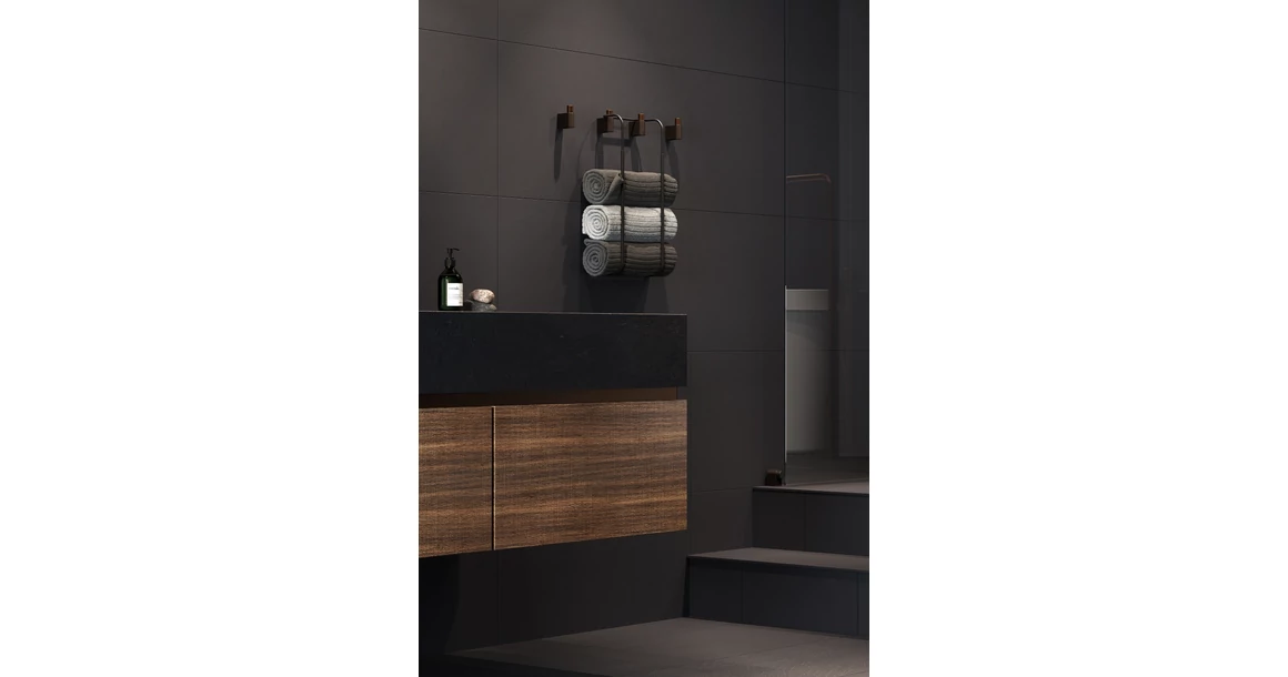 Kép 2/6 - Fogas Viefe CASEY alumínium, texturált fekete láva - matt fekete EI