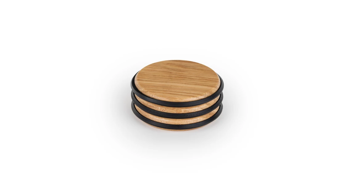 Kép 1/6 - Ajtóütköző Viefe PULSE 66mm, fa, tölgy