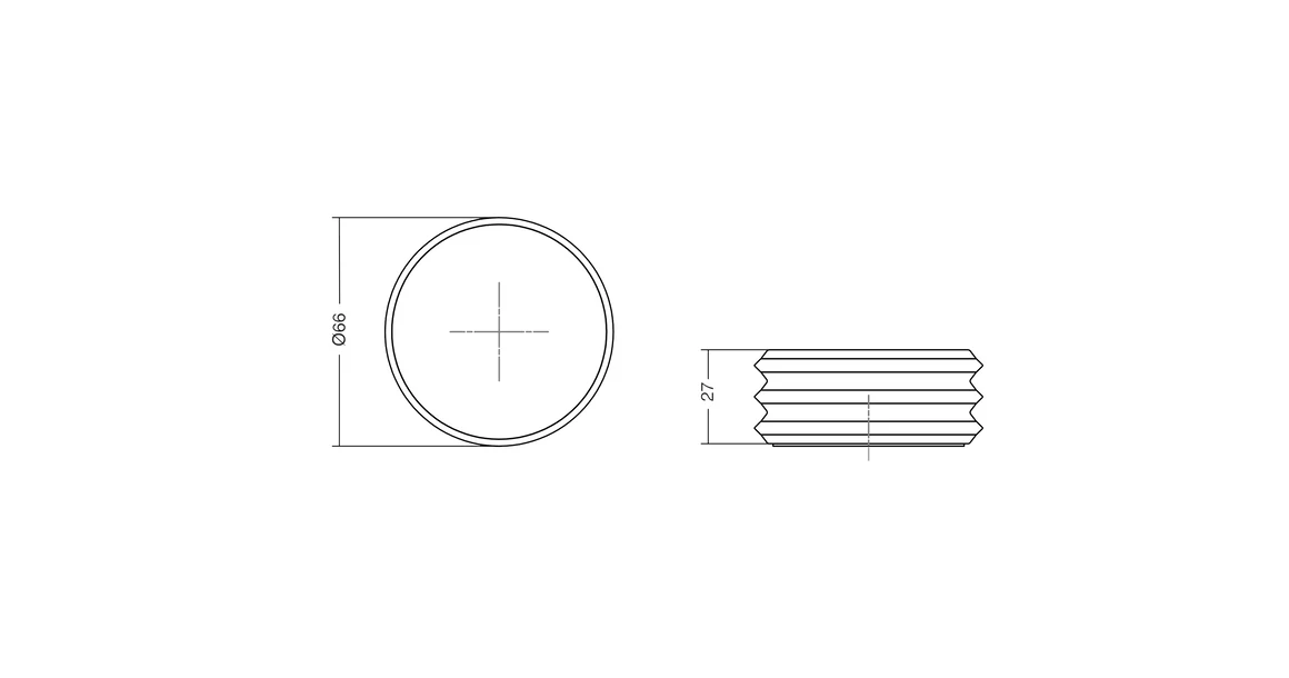 Kép 5/6 - Ajtóütköző Viefe PULSE 66mm, fa, tölgy