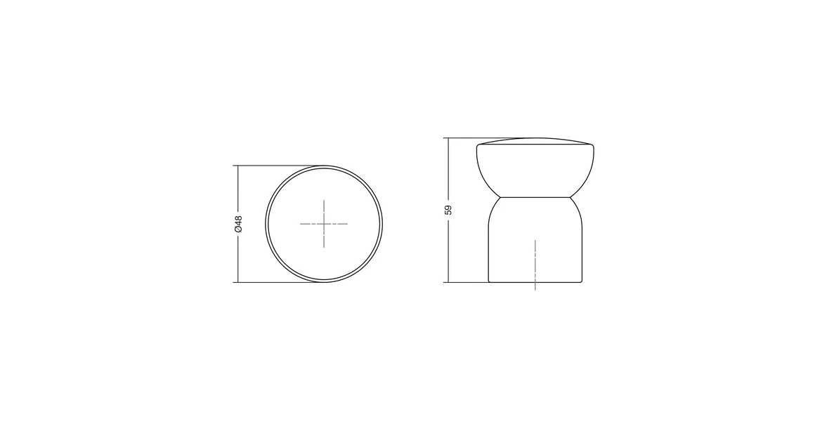 Kép 3/3 - Ajtóütköző Viefe PULSE 48mm, fa, tölgy - natur parafa