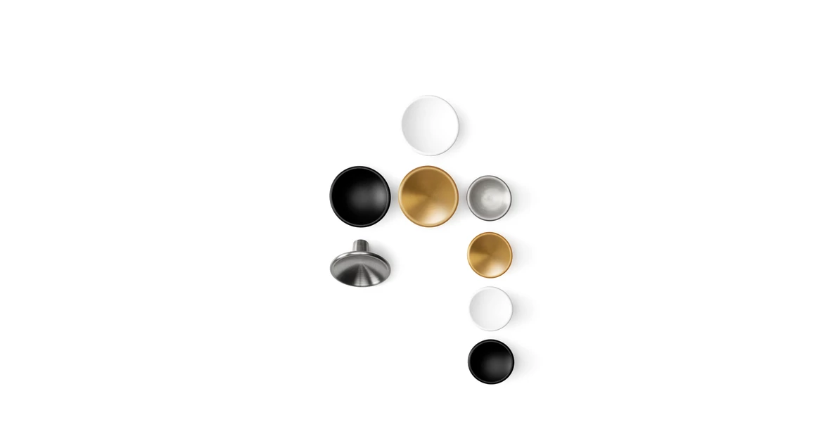 Kép 8/8 - Fogantyú  Viefe DISC gomb, D50, fém, csiszolt bronz