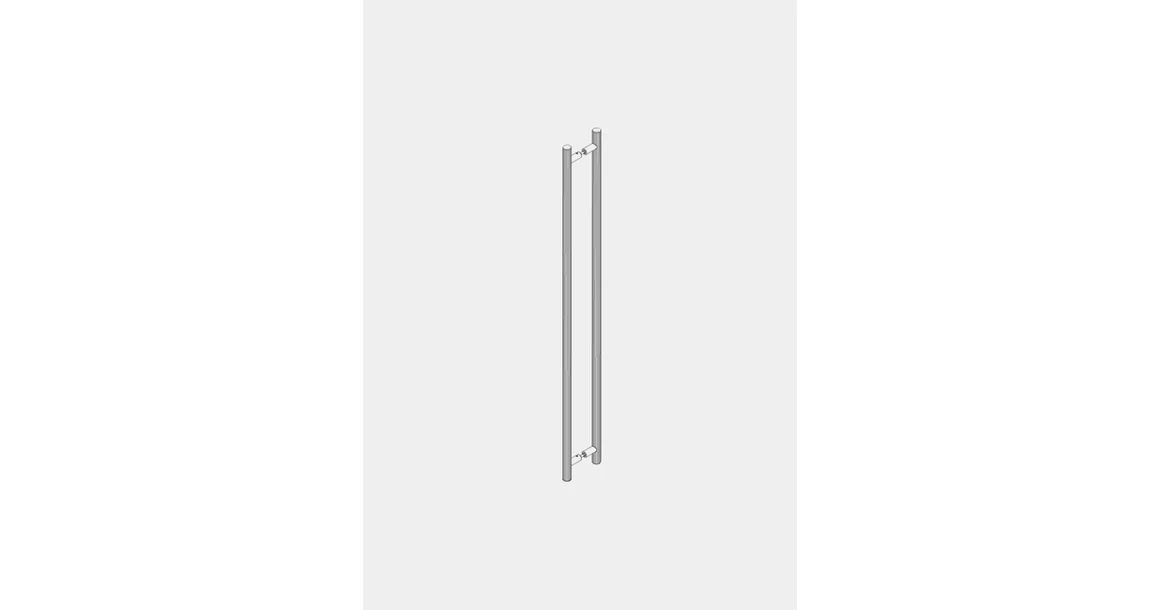 Kép 5/5 - Fogantyú  Viefe BOTO BIG  kétoldalról szerelhető szett  320mm, alumínium, fényes nikkel