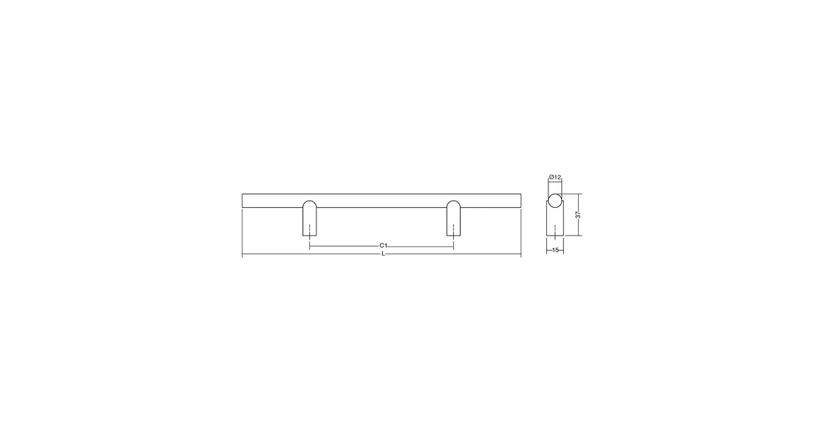 Kép 6/6 - Fogantyú  Viefe KUMO  128mm, alumínium, szálcsiszolt