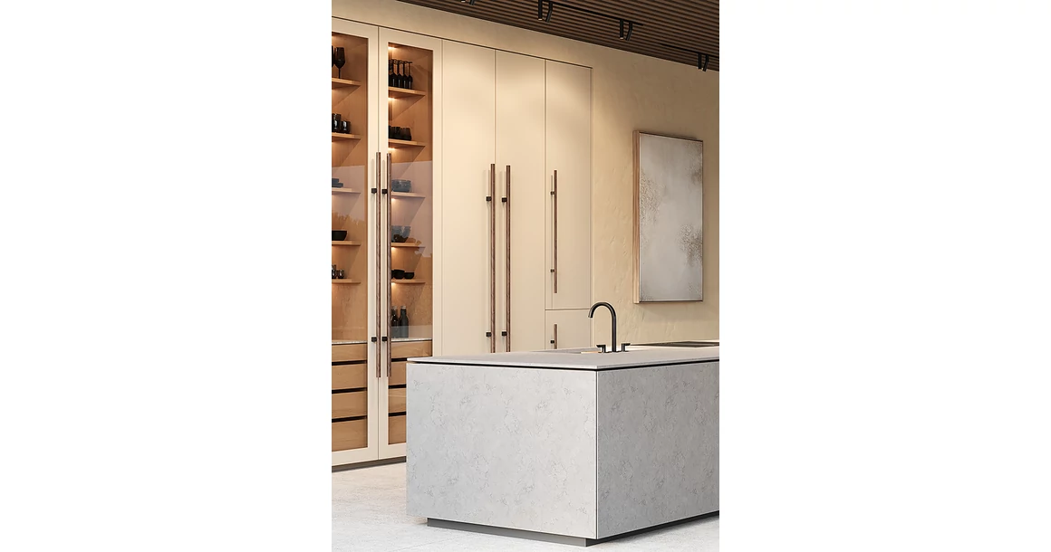 Kép 3/5 - Fogantyú  Viefe KUMO WOOD BIG ONE 1056mm, alumínium-fa, szálcsiszolt - tölgy