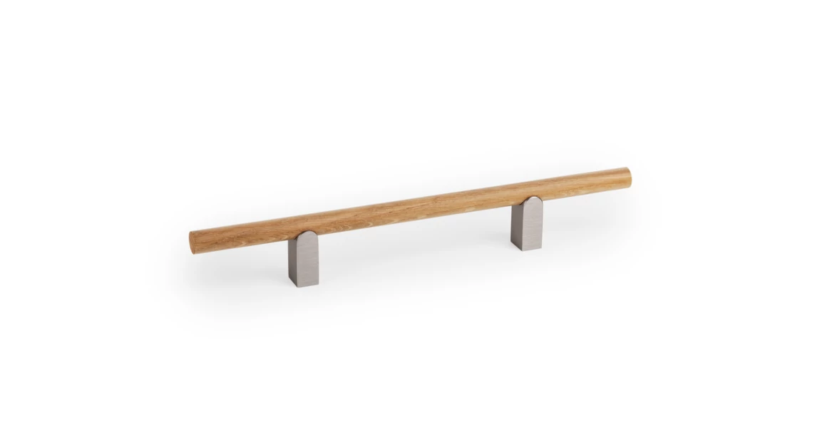 Kép 1/6 - Fogantyú  Viefe KUMO WOOD  128mm, alumínium-fa, szálcsiszolt - tölgy