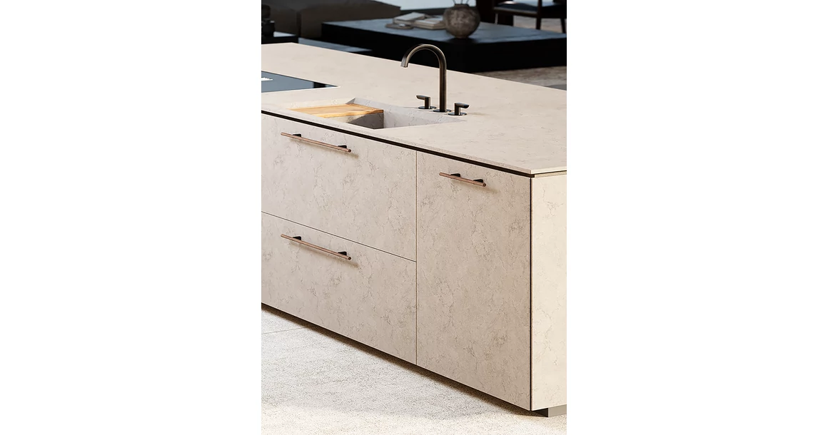 Kép 5/6 - Fogantyú  Viefe KUMO WOOD  128mm, alumínium-fa, szálcsiszolt - tölgy