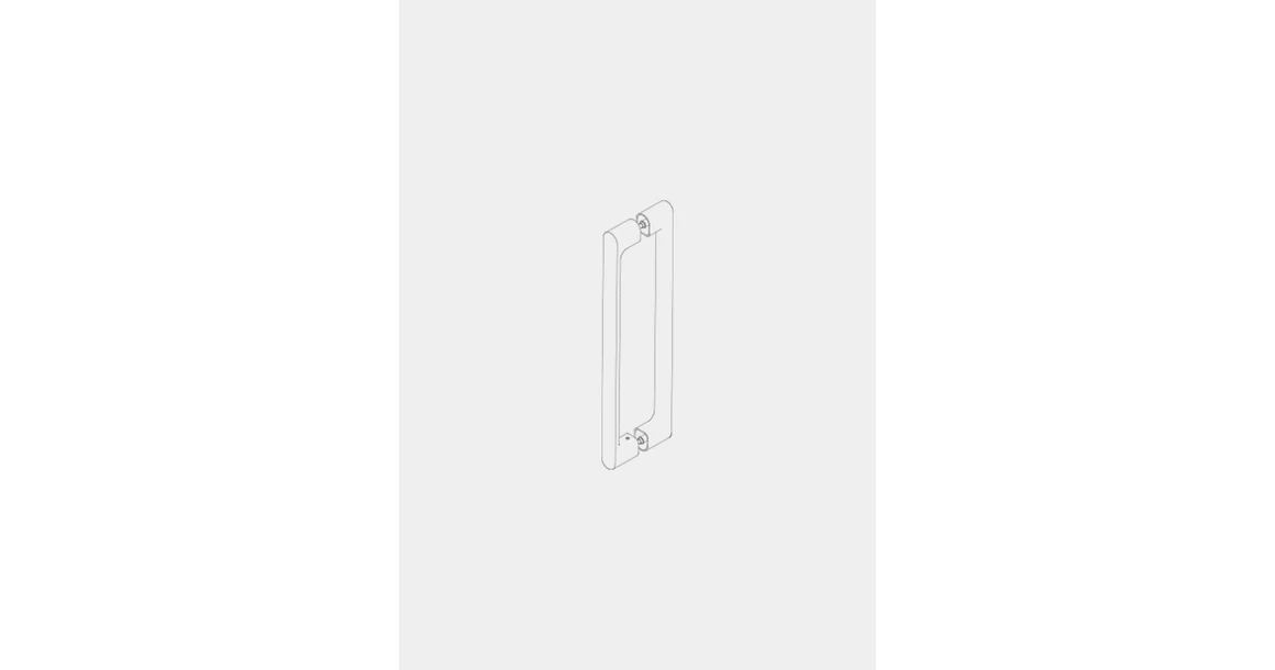 Kép 5/5 - Fogantyú  Viefe LUV BIG  kétoldalról szerelhető szett  384mm, fém, csiszolt nikkel