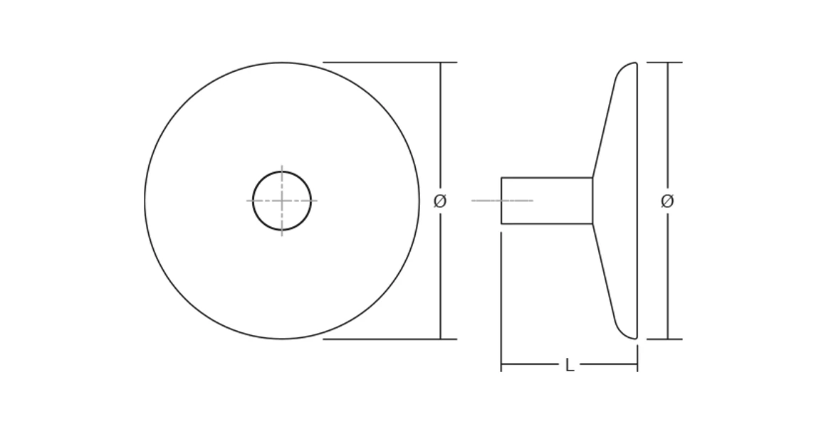 Kép 3/3 - Fogas  Viefe ZOOT  gomb,  90mm, fa-alumínium, csiszolt sötét sárgaréz + fekete lakkozott EI