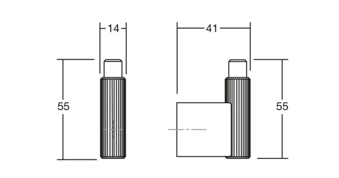 Kép 3/3 - Fogas  Viefe ARPA alumínium, csiszolt fekete EI