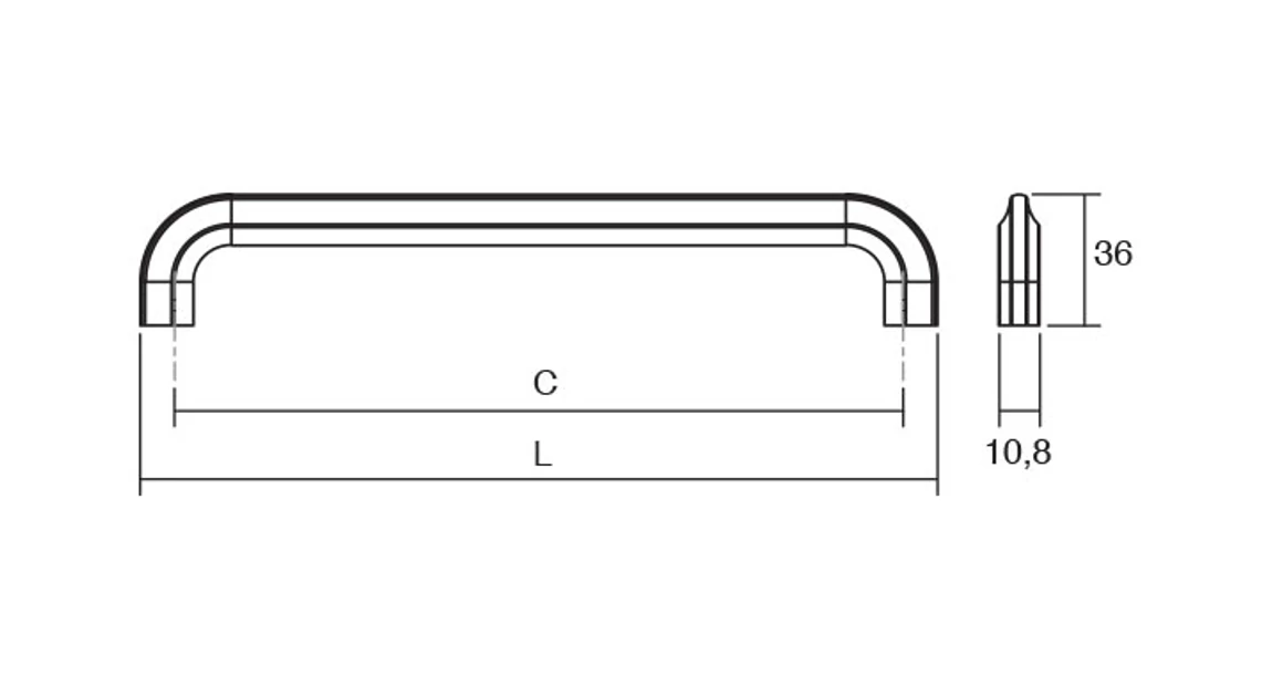 Kép 4/4 - Fogantyú  Viefe ASI  128mm, alumínium, fekete